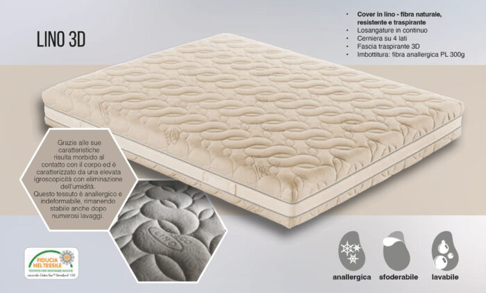 Cover Materasso Lino 3D - immagine 1