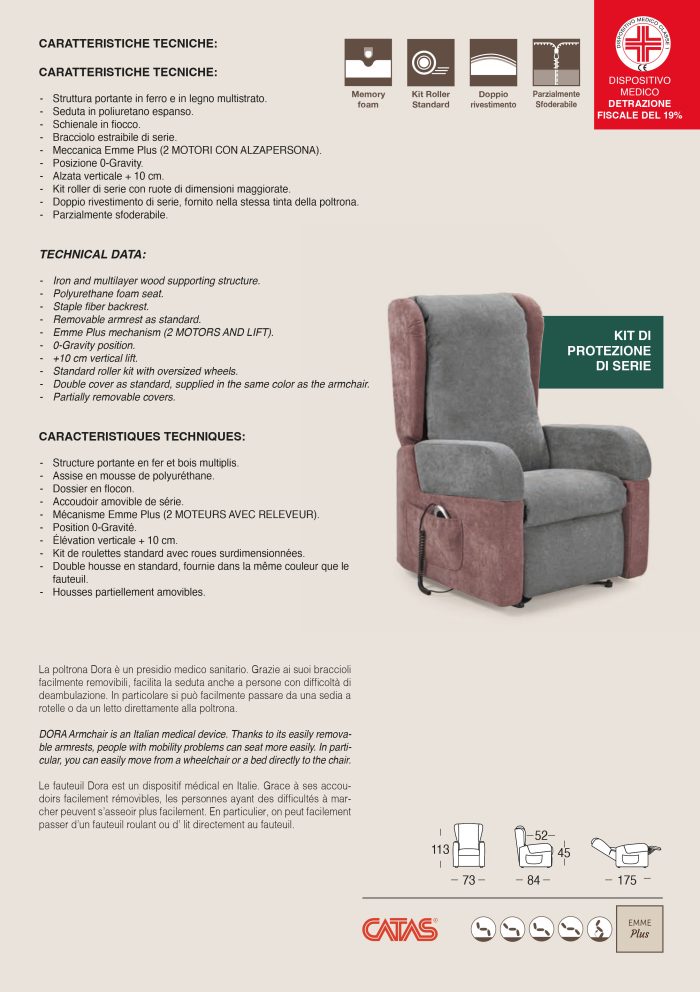 Poltrona CLEA Relax-Lift Sanitaria - immagine 2