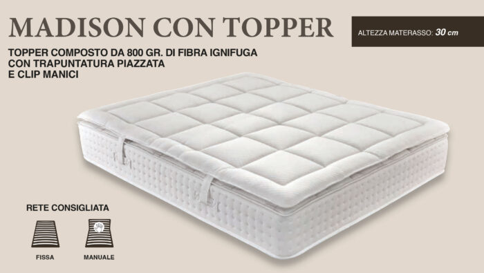 Materasso MADISON con Topper Ignifugo - immagine 1