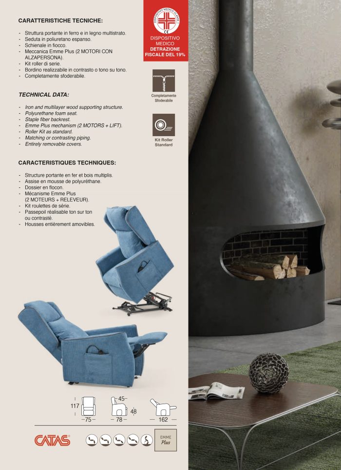 Poltrona Mod. KENT Relax - Lift - immagine 2