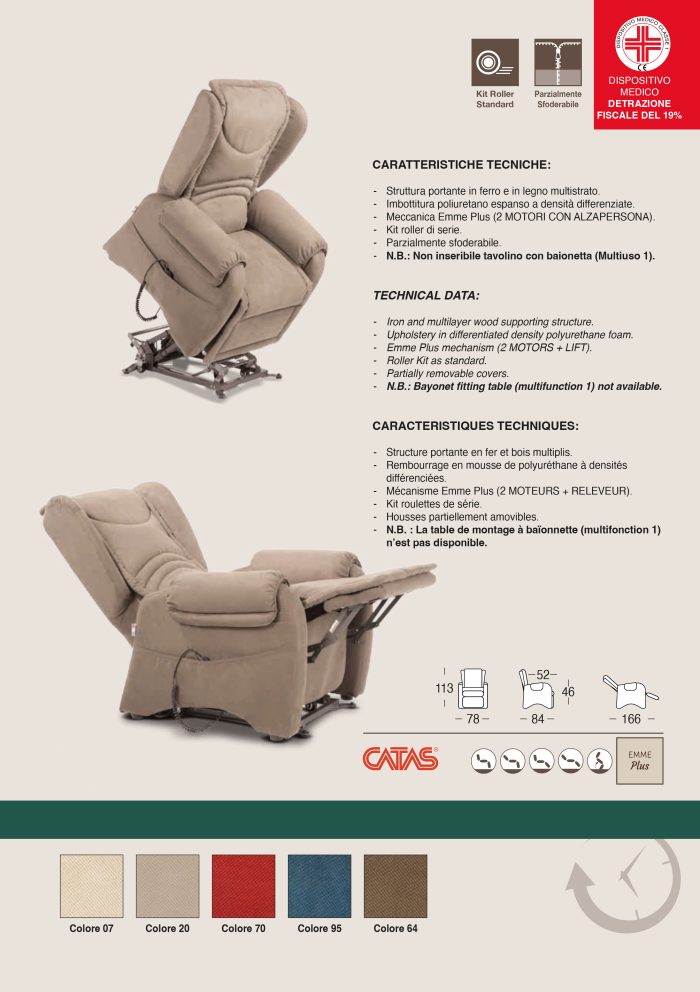 Poltrona Mod. MOSS Relax-Lift - immagine 2