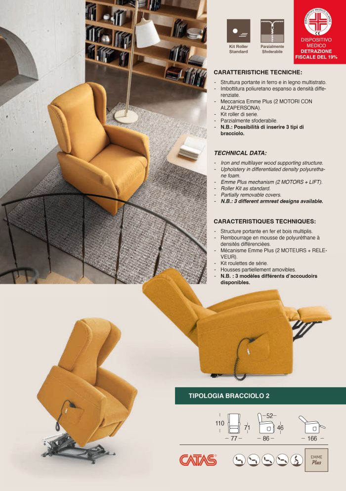 Poltrona Mod. TRINITY  Relax-Lift - immagine 2