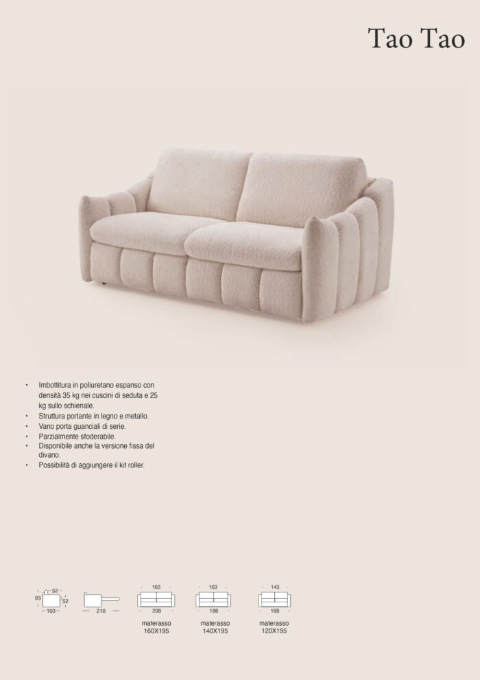Divano Letto Mod. TAO TAO - immagine 3