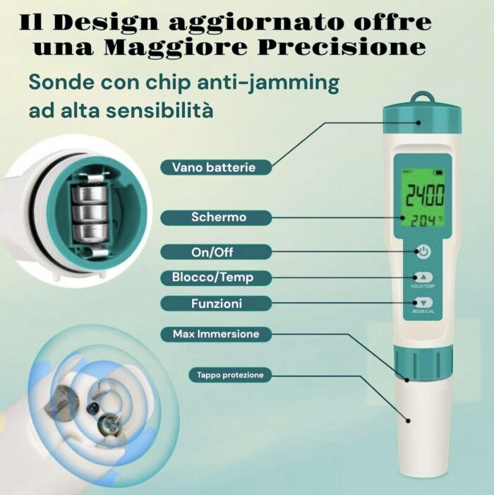 Analizzatore dell’acqua 7 in 1 - immagine 2